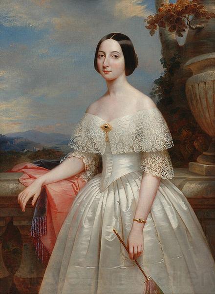 Benoit Hermogaste Molin Painting of Maria Adelaide, wife of Victor Emmanuel II, King of Italy Germany oil painting art